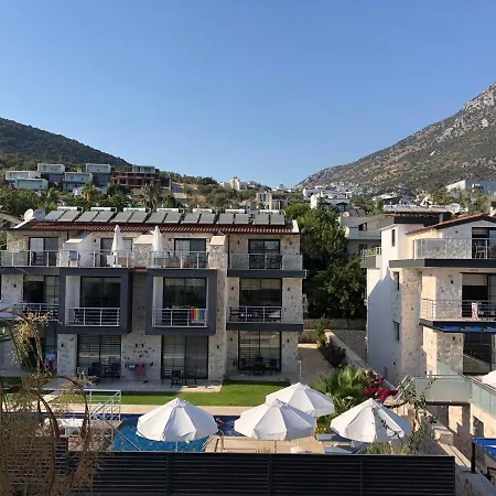 Stone House Aparts 2 1 Mit Zwei Balkone Und Poolview Kalkan No 10 شقة *